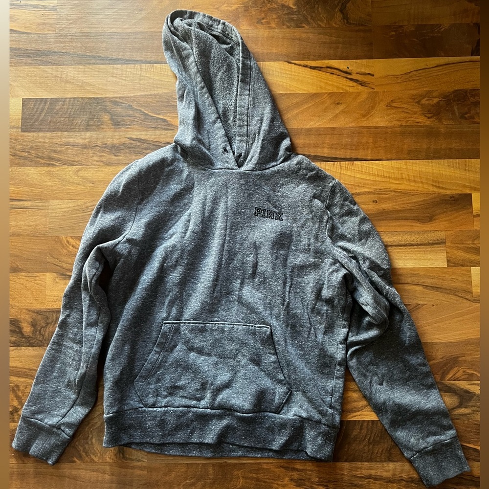 VS Pink Gray Hoodie In Size XS